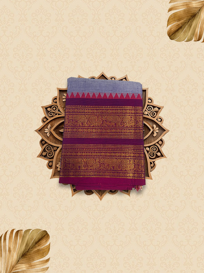 CYA Silver Grey Pink Saree