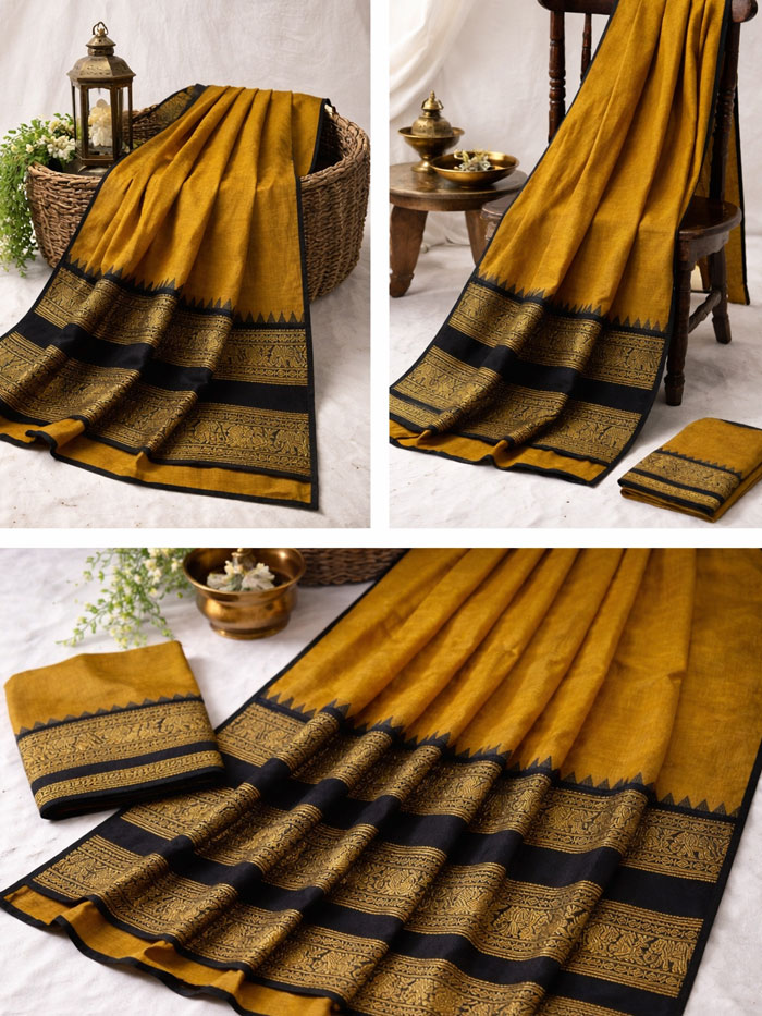 YA Honey Mustard Saree