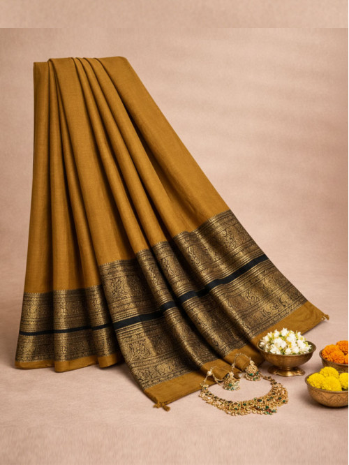 YA Honey Mustard Saree