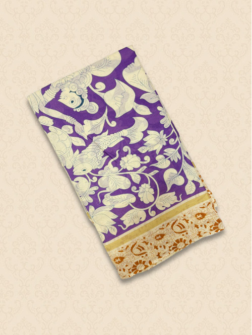 kalamkari Floral Patttern Sarees 