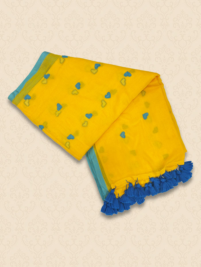 MME Lemon Blue Sarees