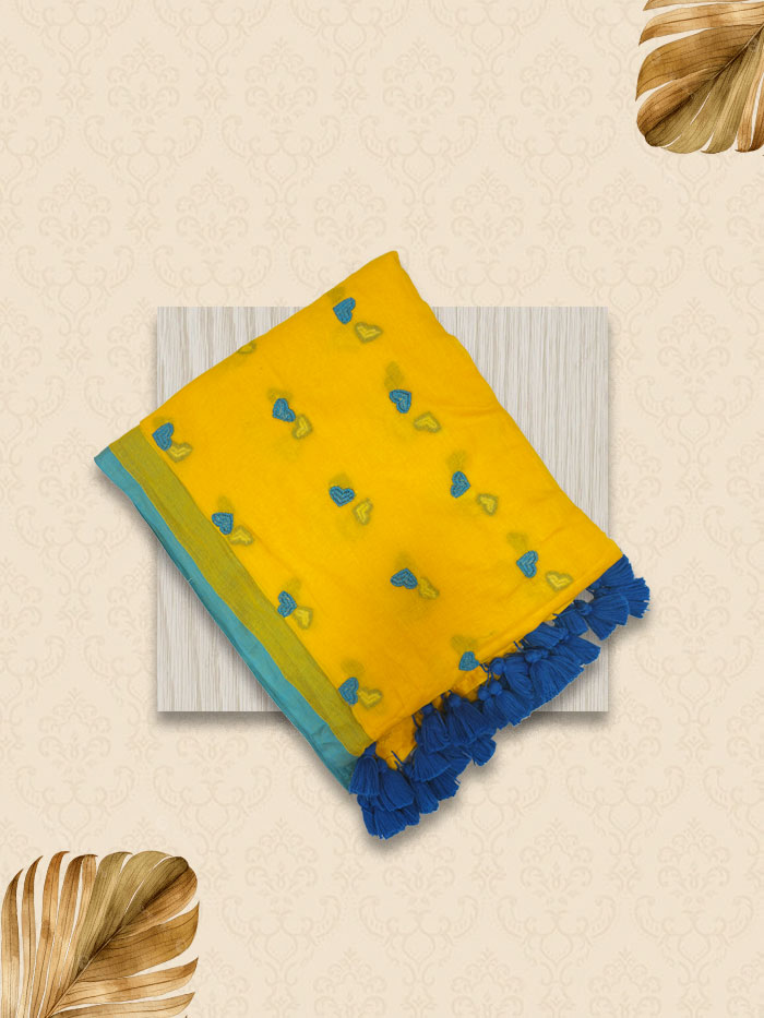 MME Lemon Blue Sarees