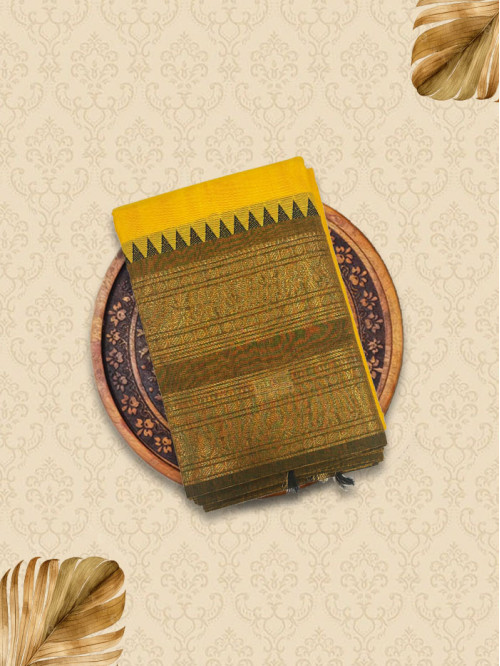 KZB Lemon Yellow Sarees