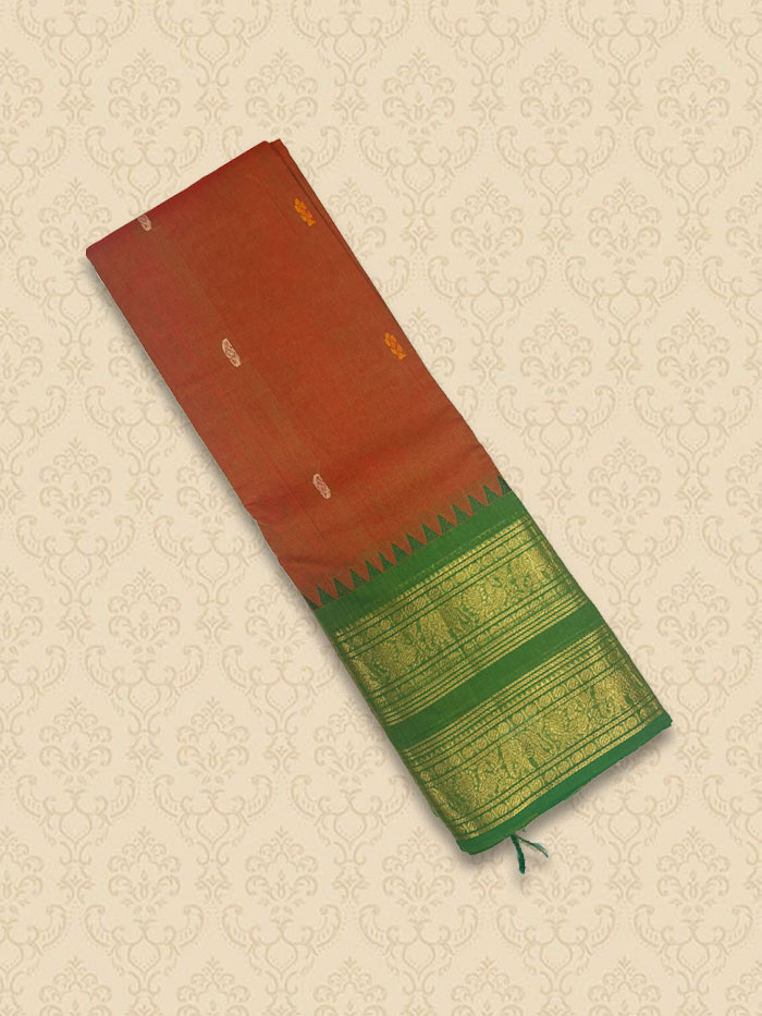 KZB Tree Brown Sarees