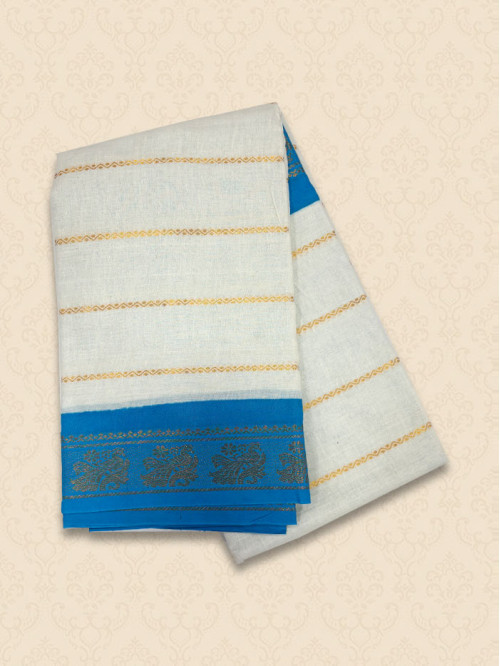 SVD Ivory Blue Sarees