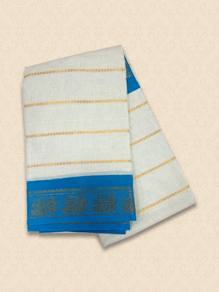 SVD Ivory Blue Sarees