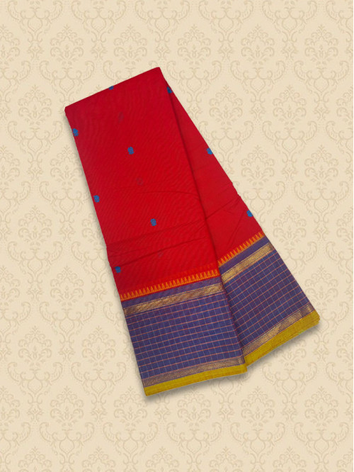 KTB Fresh Red Lilac Sarees