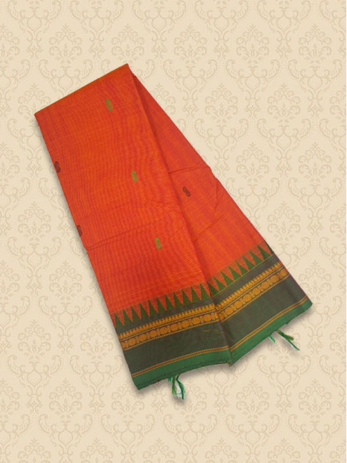 KTB Mandarin Orange Sarees