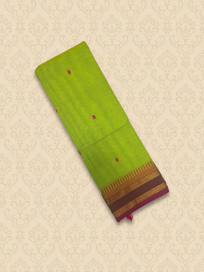 KTB Parrot Green Sarees
